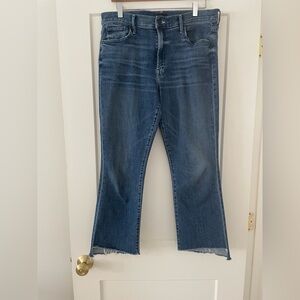MOTHER Denim, The Insider Crop Step Fray, Color Wish on a Star, Size 32